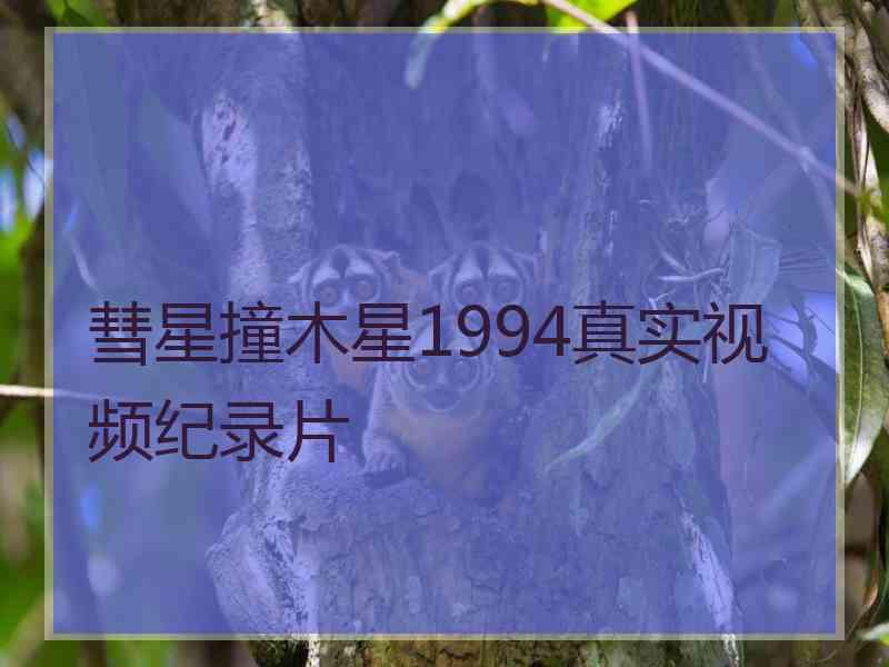 彗星撞木星1994真实视频纪录片