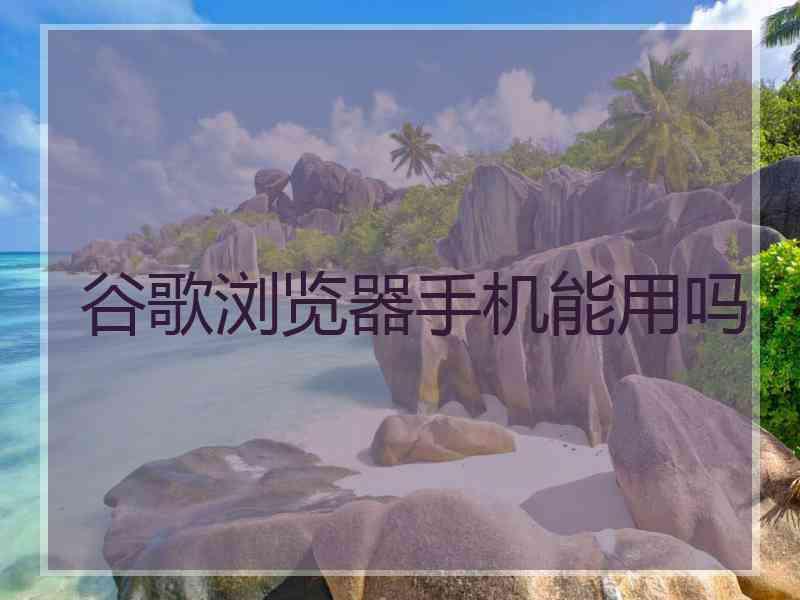 谷歌浏览器手机能用吗