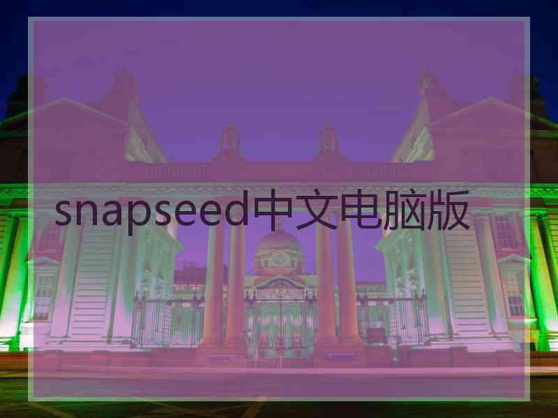 snapseed中文电脑版