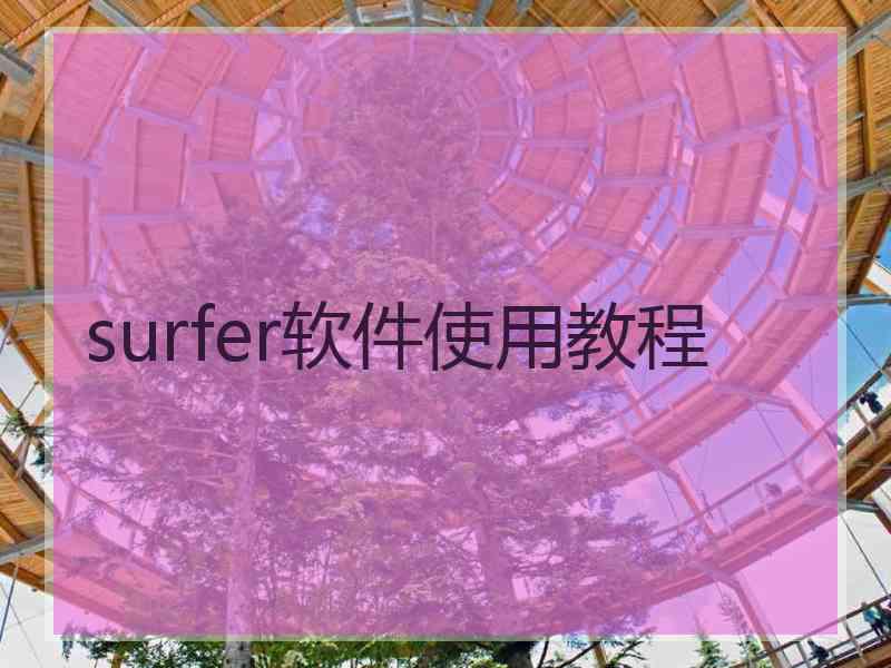 surfer软件使用教程