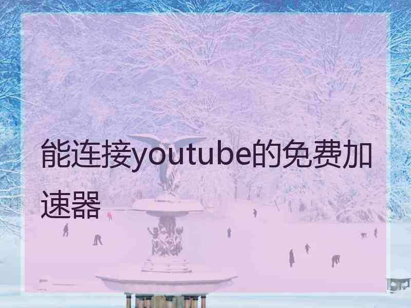 能连接youtube的免费加速器