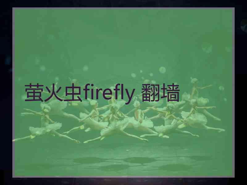 萤火虫firefly 翻墙