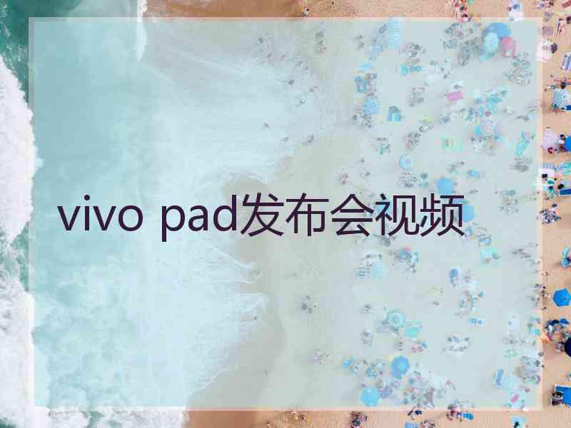 vivo pad发布会视频