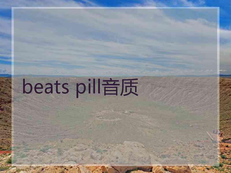 beats pill音质