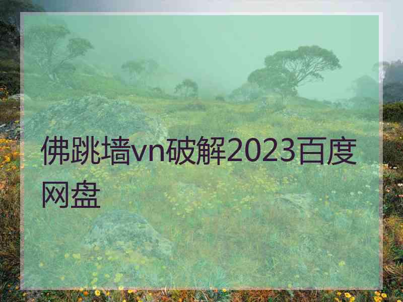 佛跳墙vn破解2023百度网盘