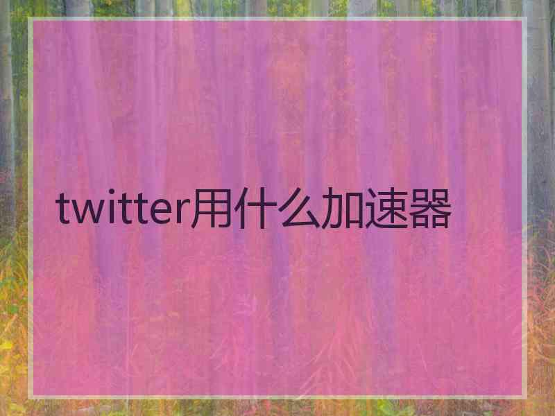 twitter用什么加速器