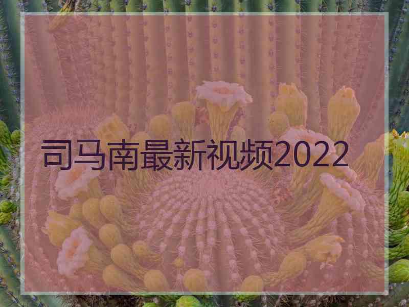 司马南最新视频2022