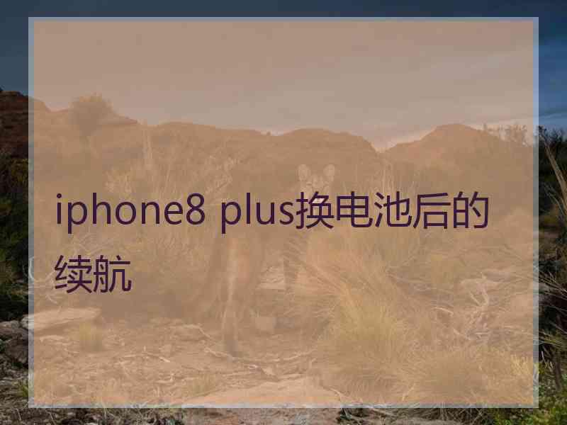 iphone8 plus换电池后的续航