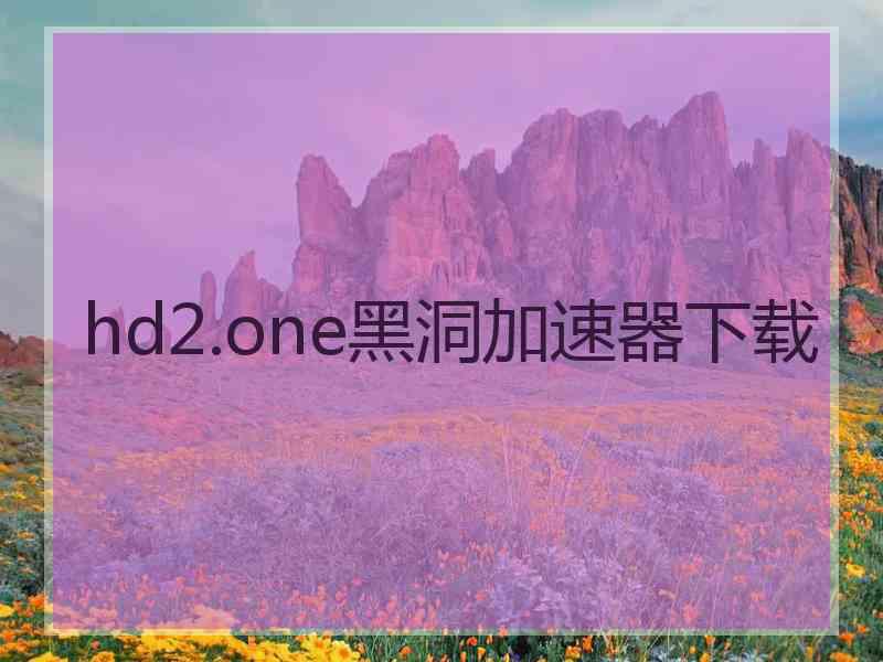 hd2.one黑洞加速器下载