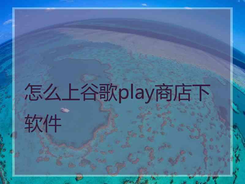 怎么上谷歌play商店下软件