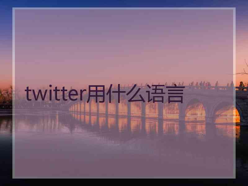 twitter用什么语言