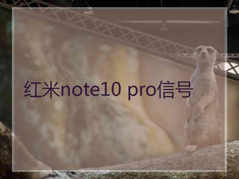 红米note10 pro信号