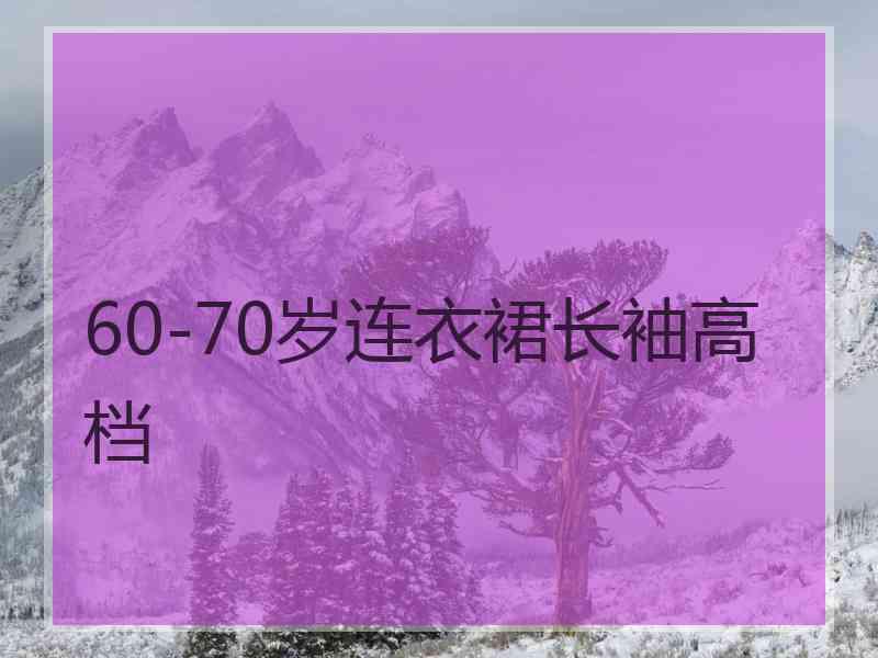 60-70岁连衣裙长袖高档