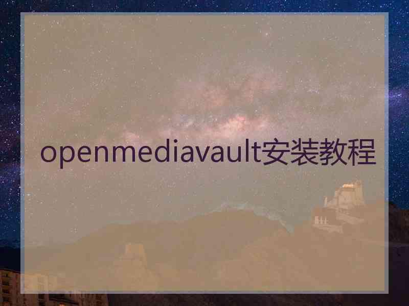 openmediavault安装教程