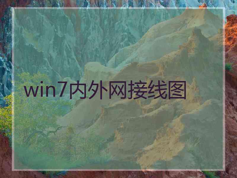 win7内外网接线图