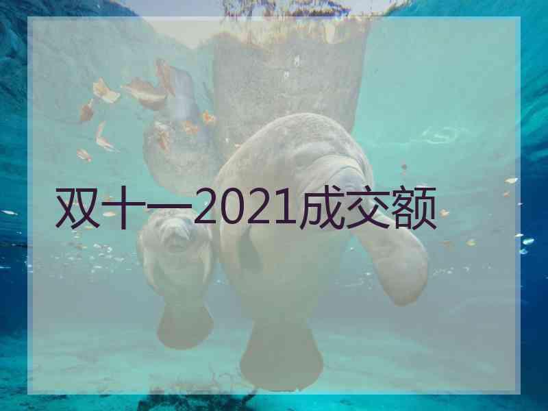 双十一2021成交额