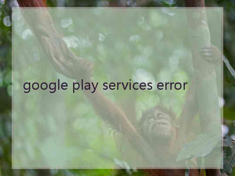 google play services error