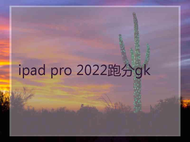 ipad pro 2022跑分gk