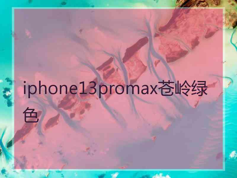 iphone13promax苍岭绿色