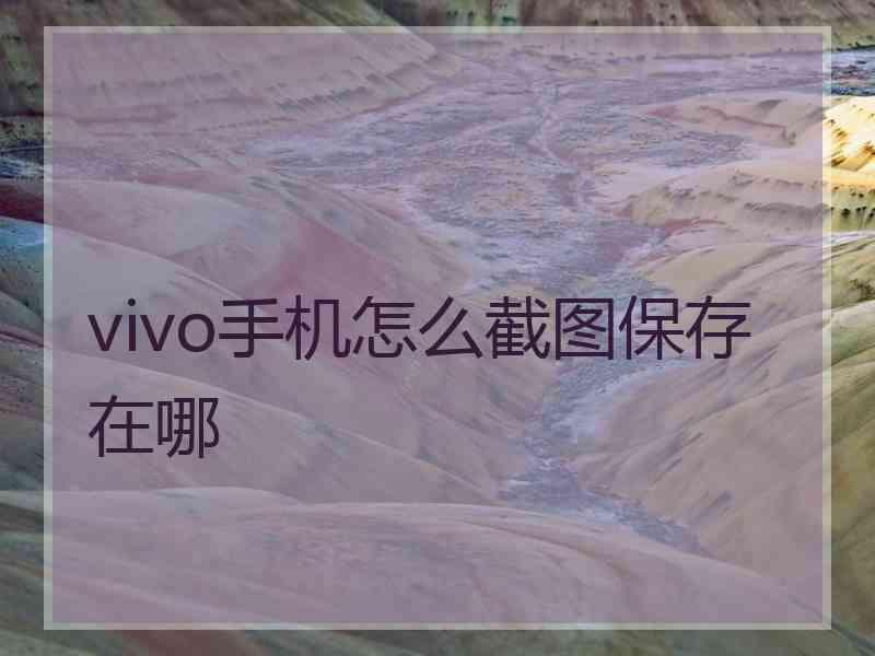 vivo手机怎么截图保存在哪