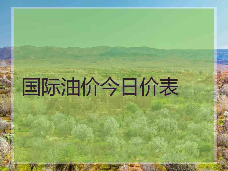 国际油价今日价表