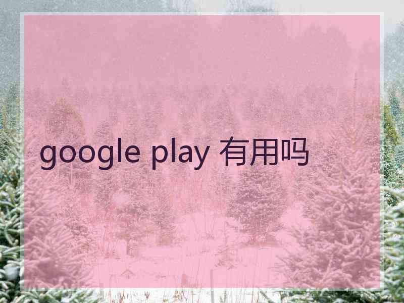 google play 有用吗