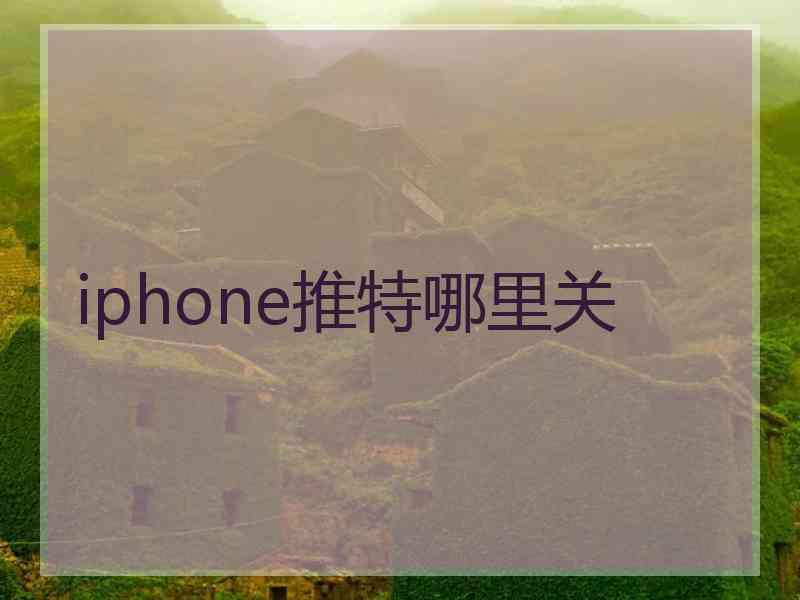 iphone推特哪里关