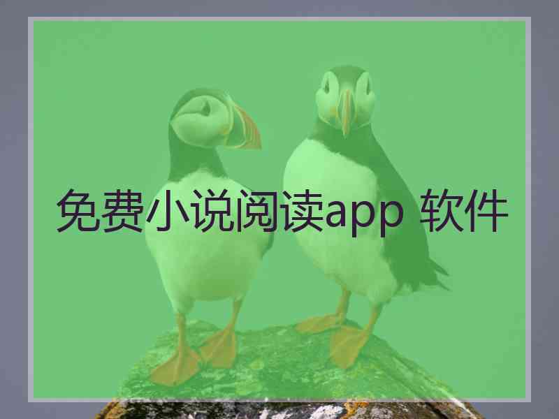 免费小说阅读app 软件