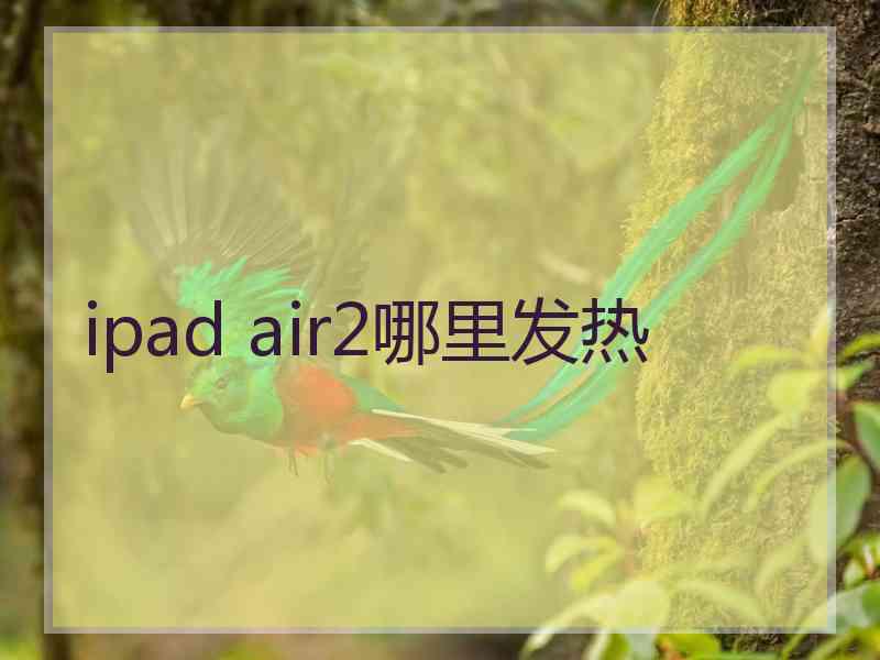 ipad air2哪里发热