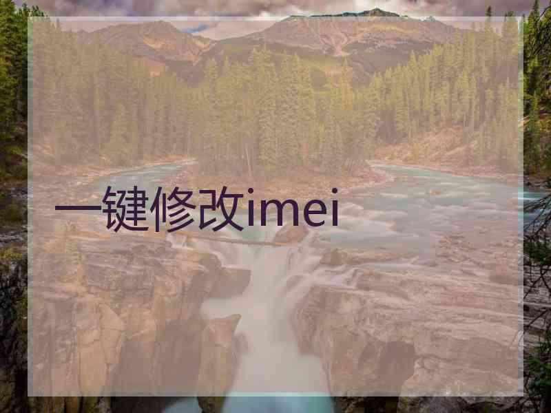 一键修改imei