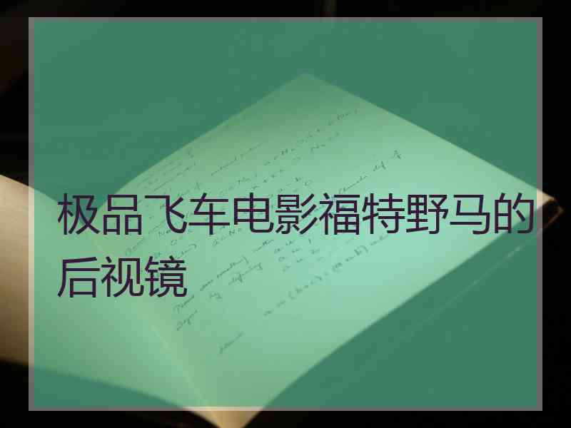 极品飞车电影福特野马的后视镜