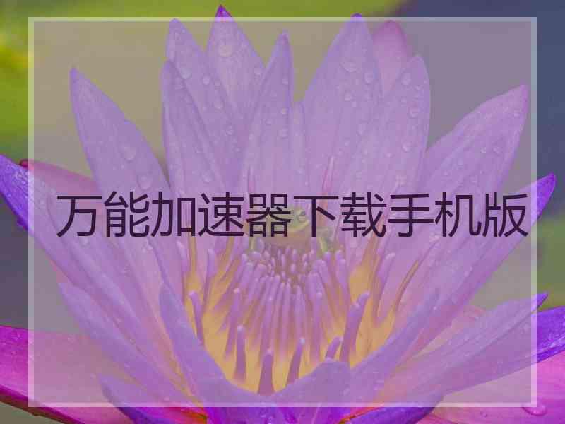 万能加速器下载手机版