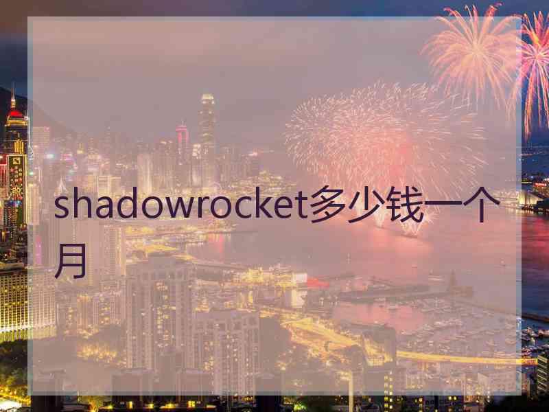 shadowrocket多少钱一个月