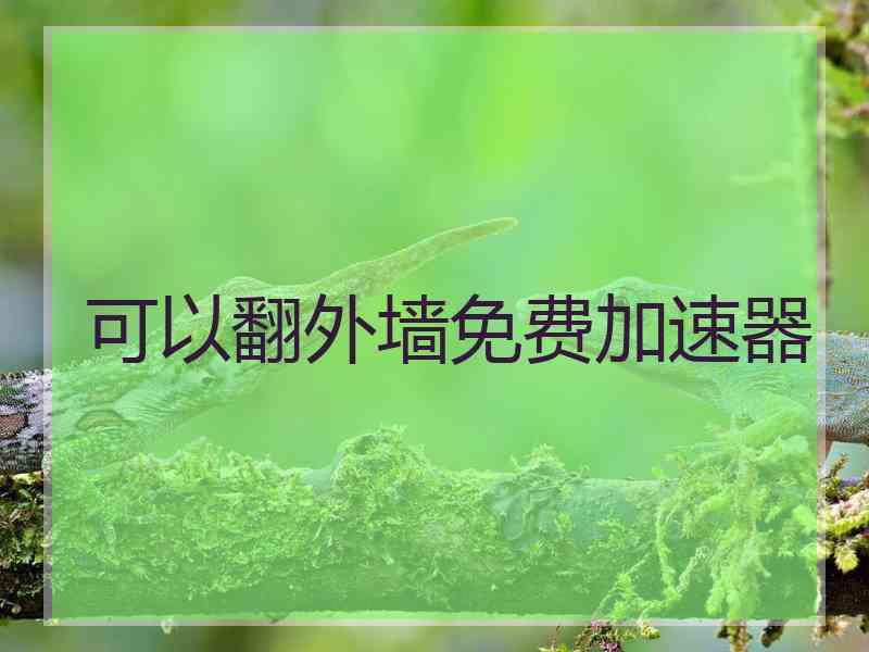 可以翻外墙免费加速器