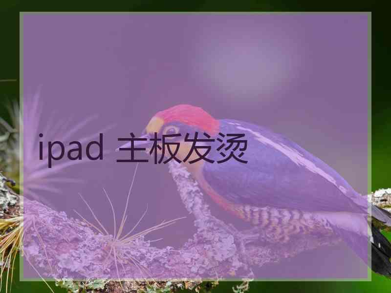 ipad 主板发烫