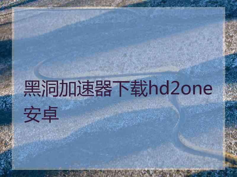 黑洞加速器下载hd2one安卓