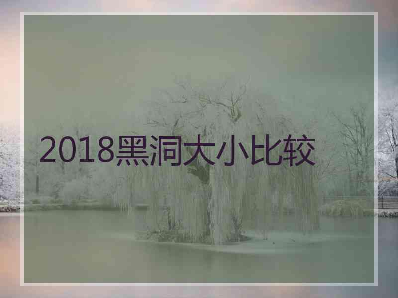 2018黑洞大小比较