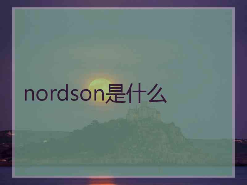 nordson是什么