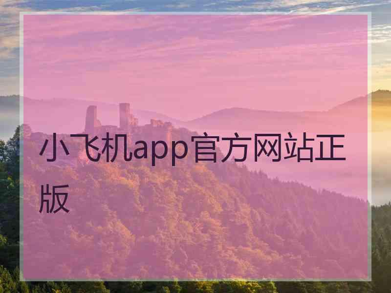 小飞机app官方网站正版