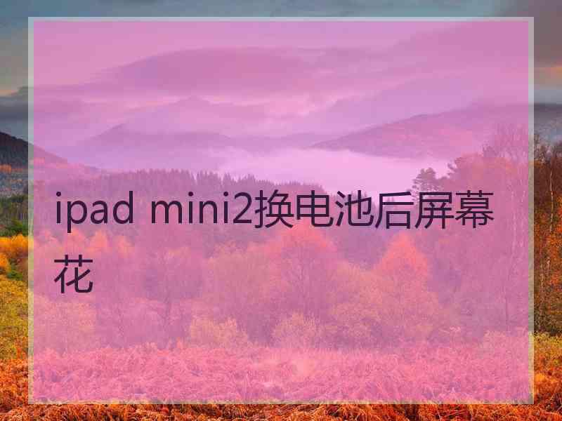 ipad mini2换电池后屏幕花