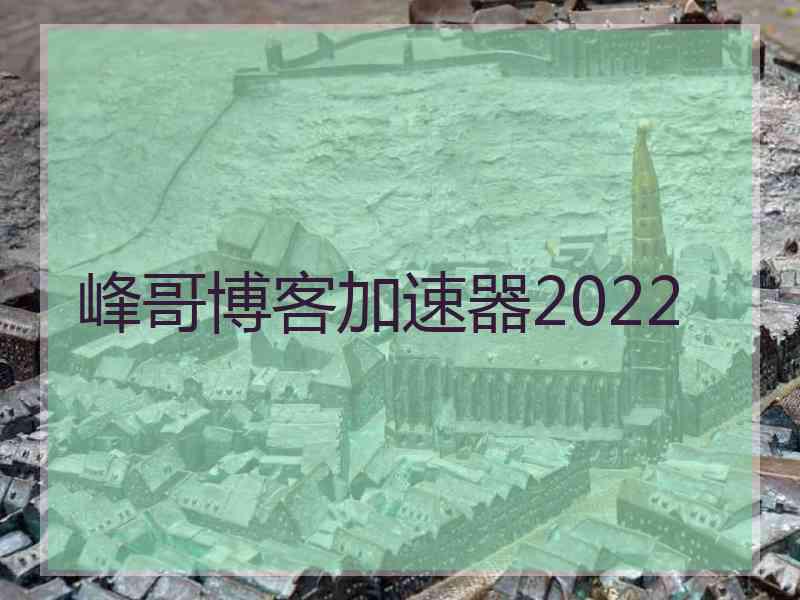 峰哥博客加速器2022