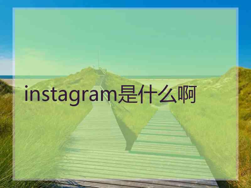 instagram是什么啊