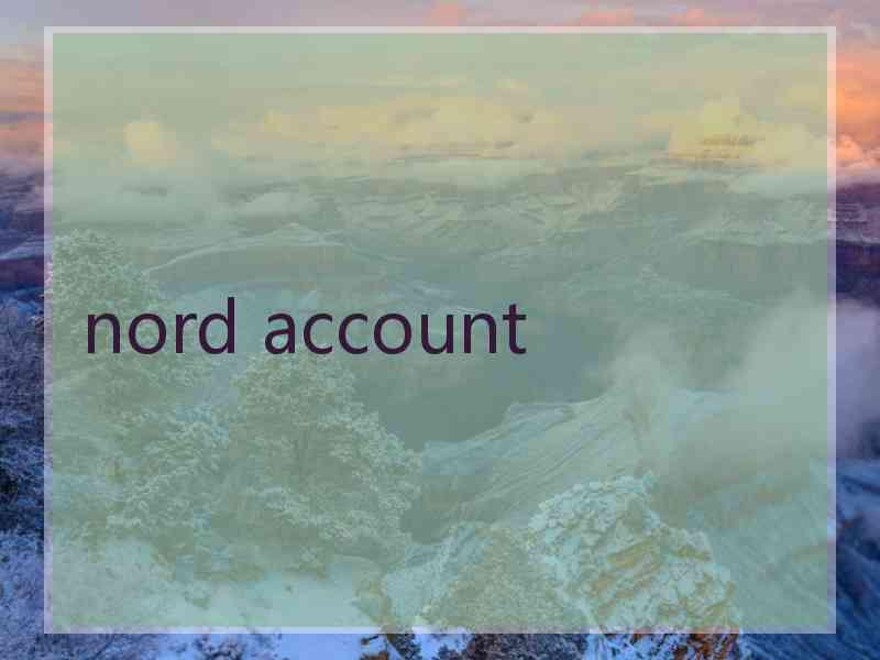 nord account