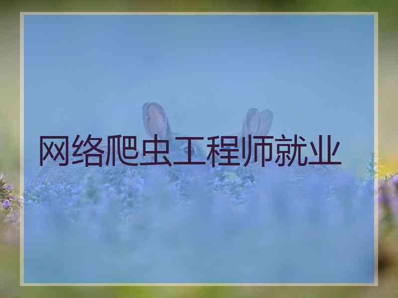 网络爬虫工程师就业