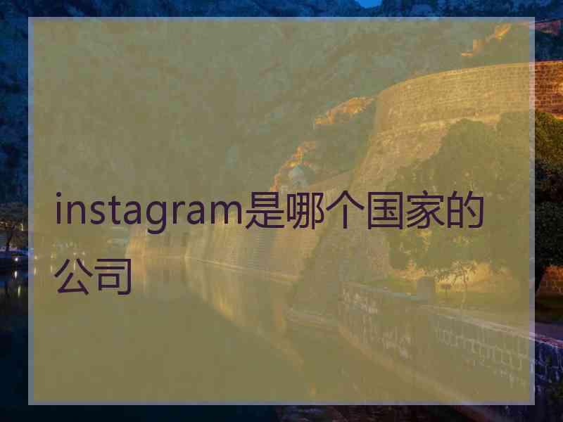 instagram是哪个国家的公司