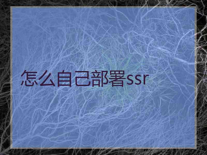 怎么自己部署ssr