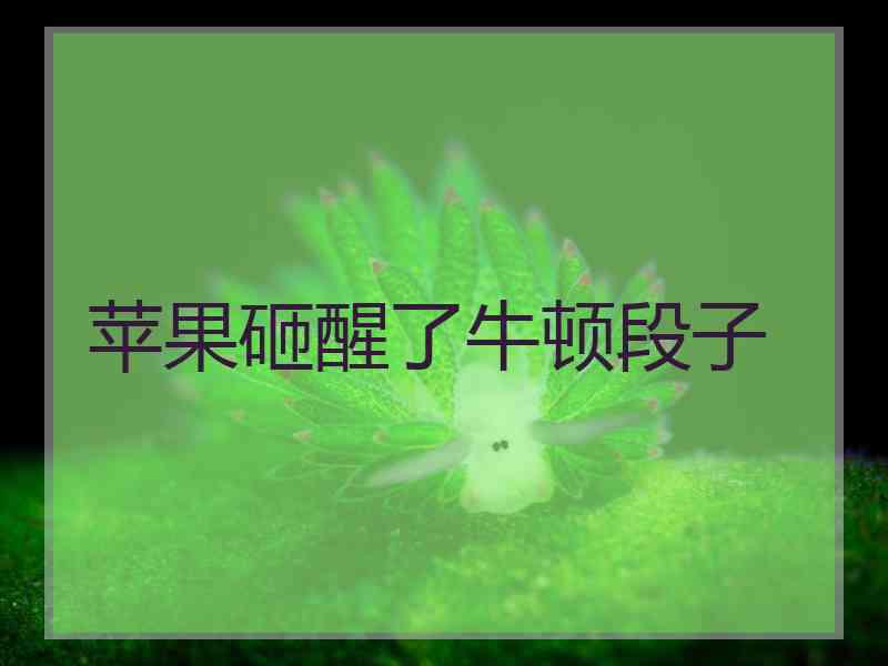 苹果砸醒了牛顿段子