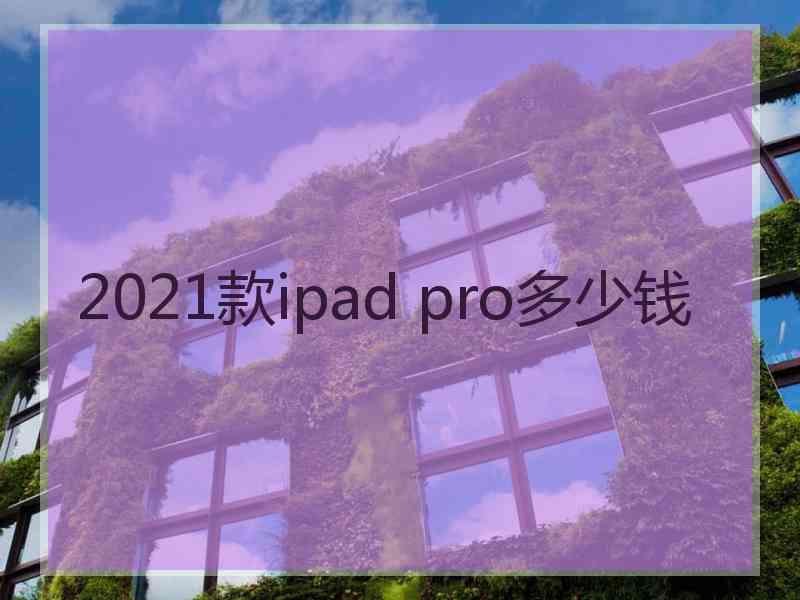 2021款ipad pro多少钱