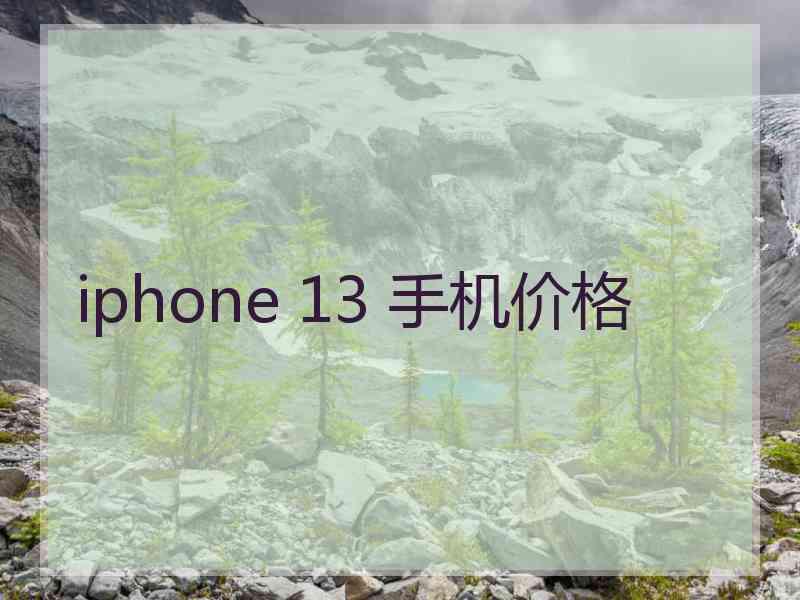 iphone 13 手机价格