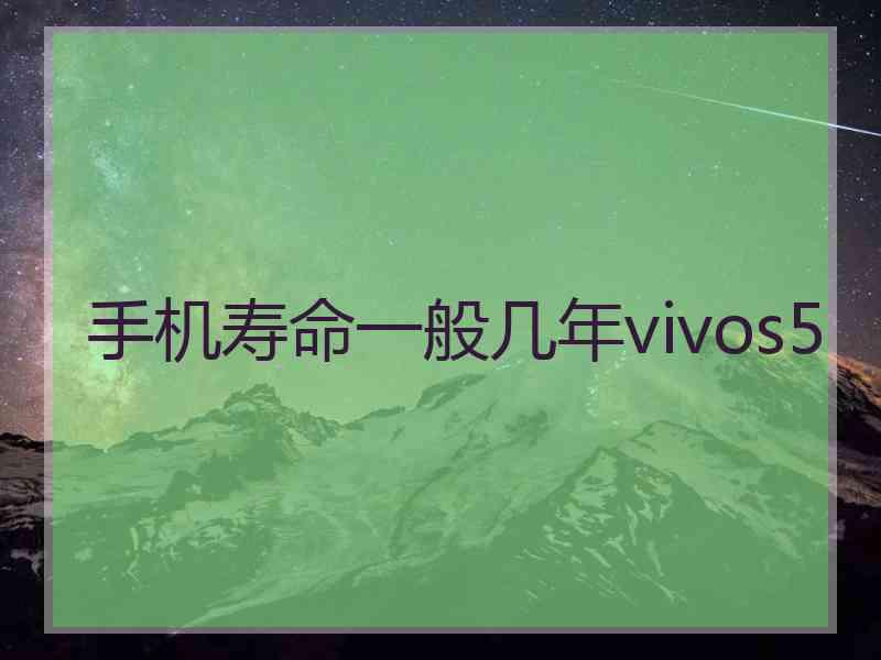 手机寿命一般几年vivos5